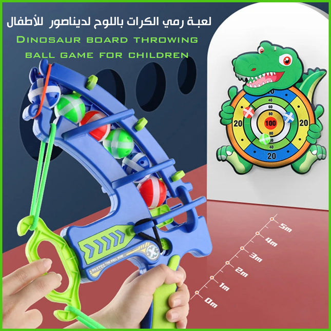 لعبة رمي الكرات باللوح الديناصور للأطفال Dinosaur board throwing ball game for children