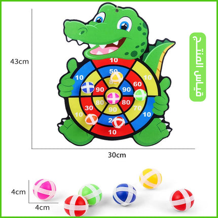 لعبة رمي الكرات باللوح الديناصور للأطفال Dinosaur board throwing ball game for children