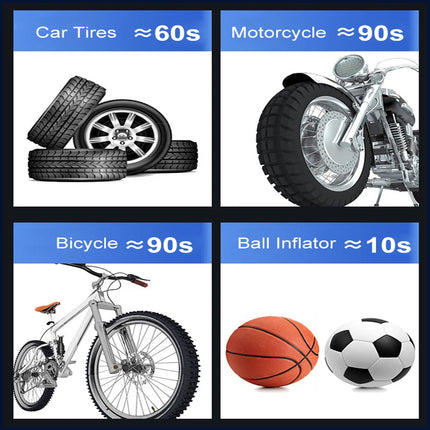 منفاخ عجل سيارات تعمل بالشحن Tire Inflator 150PSI Cordless Handheld Air Compressor For  Bike