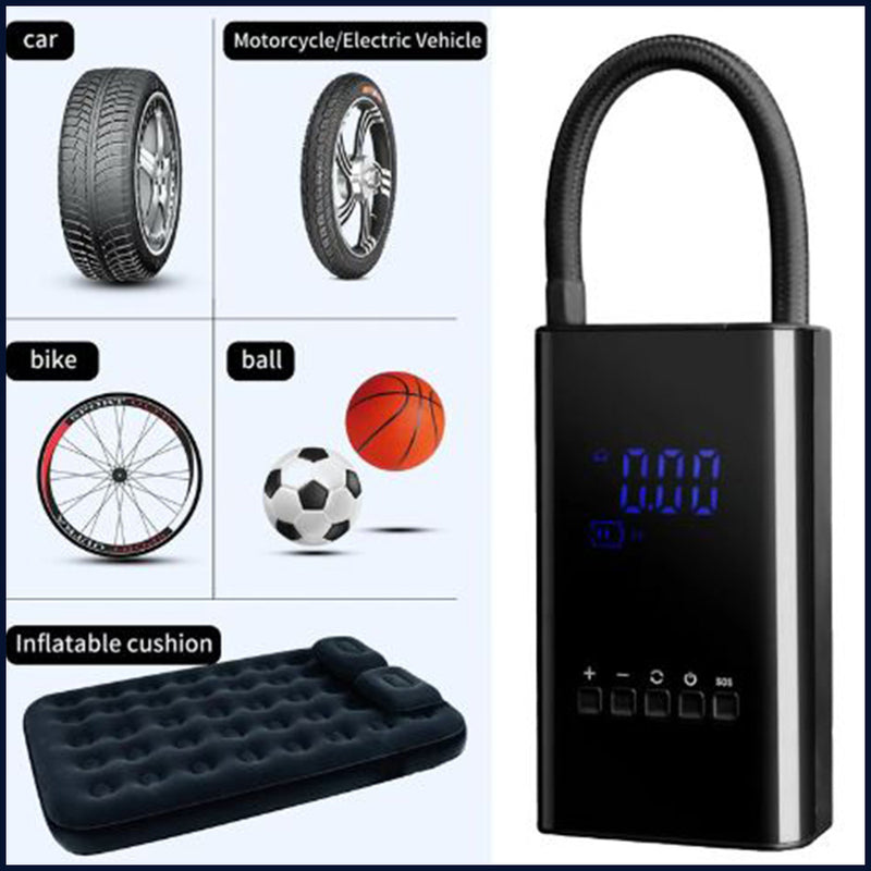 منفاخ عجل سيارات تعمل بالشحن Tire Inflator 150PSI Cordless Handheld Air Compressor For  Bike