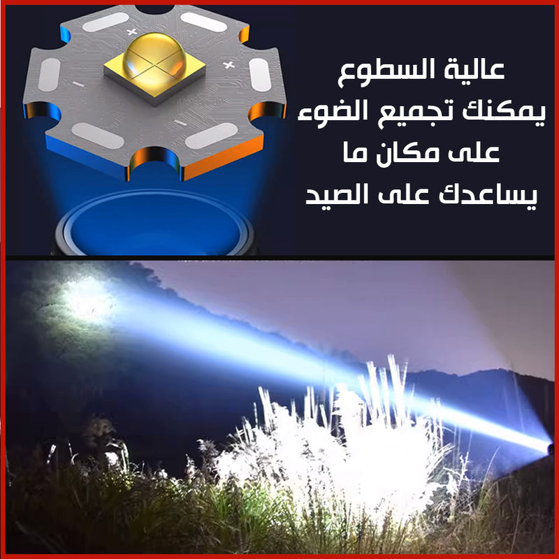 كشاف بعيد المدى مع سكين وفتاحة العلب وشاكوش  للطوارئ Multifunctional flashlight