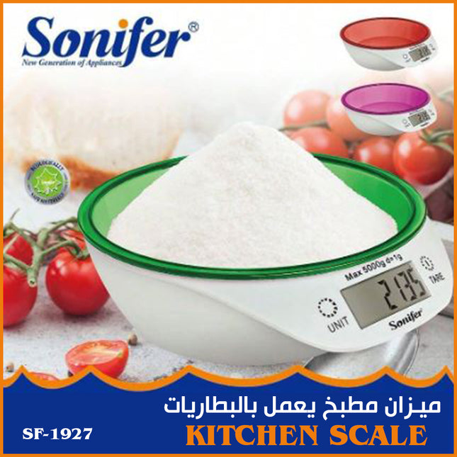 ميزان مطبخ يعمل بالبطاريات sonifer KITCHEN SCALE SF-1924