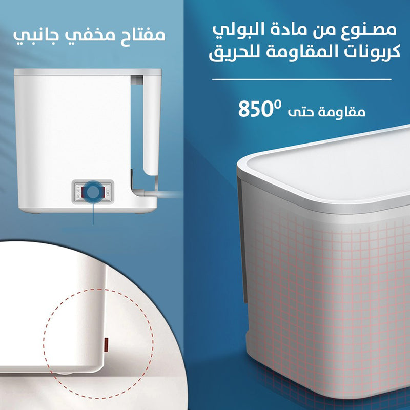 صندوق تنظيم الكوابل مع وصلة كهربائية وشاحن USB
