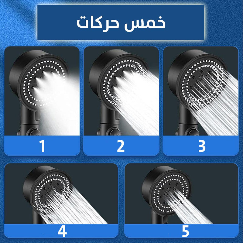 رأس دش عالي الضغط بشاشة LCD لعرض درجة الحرارة
