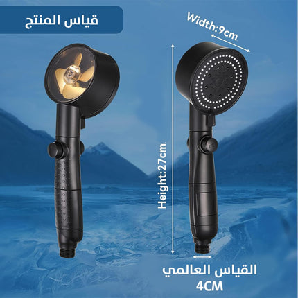 رأس دش عالي الضغط بشاشة LCD لعرض درجة الحرارة