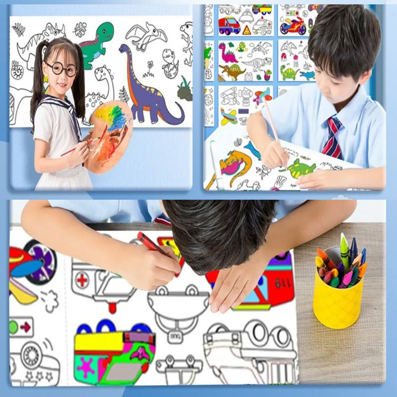 رول تلوين للأطفال طول 3 متر Graffiti Scroll For Children 3M