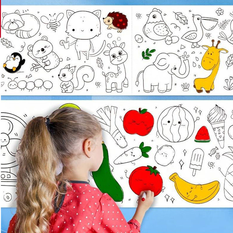 رول تلوين للأطفال طول 3 متر Graffiti Scroll For Children 3M