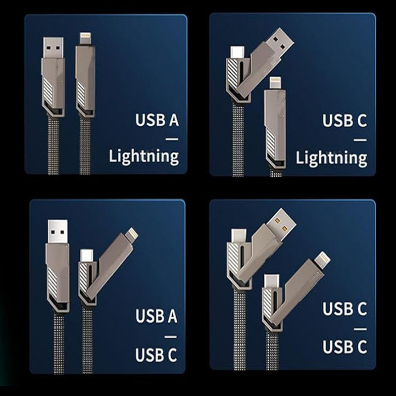 سلك شحن سريع 4 في 1 (4in1) SUPER FAST CHARGING cABLE 66 WATT