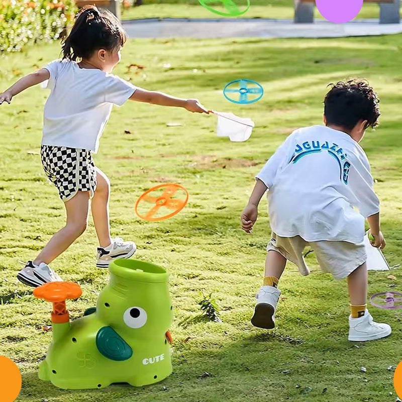 لعبة تجميع المراوح المتطايرةNovelty Launch Cartoon Frog Plastic Flying