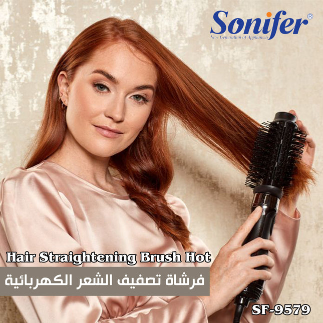 فرشاة تصفيف الشعر الكهربائية sonifer Hair Straightening Brush Hot SF-9579