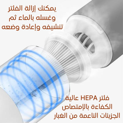 مكنسة سيارة شفط ونفخ تعمل بالشحن remax 2 in 1 Portable Car Vacuum Cleaner + Air Duster