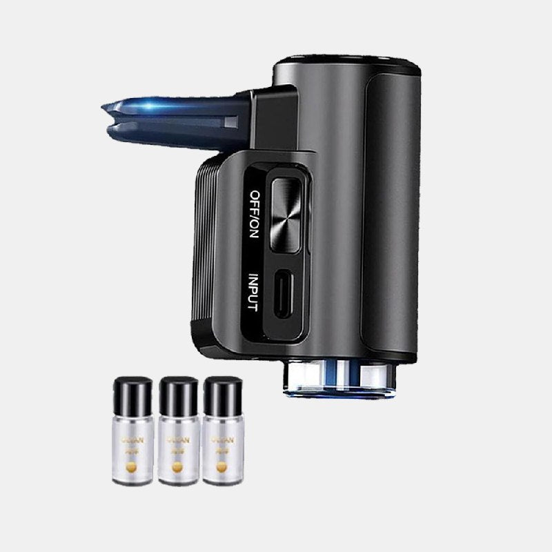 معطر جو للسيارة يعمل بالشحن Auto Air Diffuser Odor Removal Car Aroma Alloy Air Outlet Perfuim