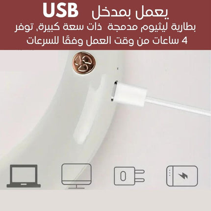 مروحة توضع بالرقبة تعمل بالشحن Hanging Neck Small Fan USB Charging