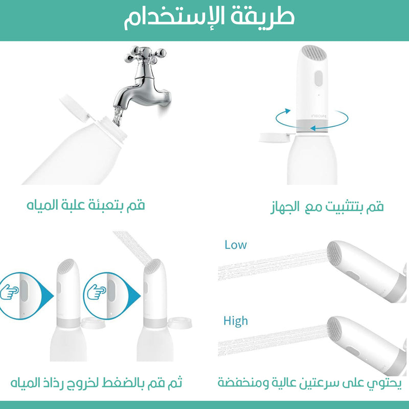شطاف المسافر يعمل بالشحنPortable Flushing Device