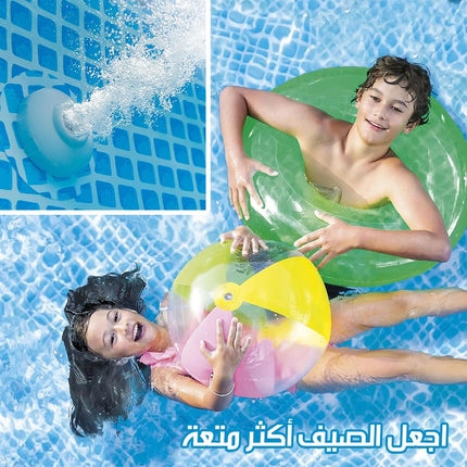 حوض سباحة قابل للنفخ بقياسات مختلفة من شركة intex