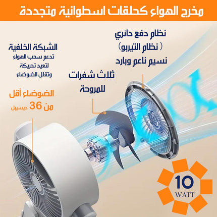 مروحة ثلاثية الابعاد متغيرة الارتفاع تعمل بالشحن 3d fan