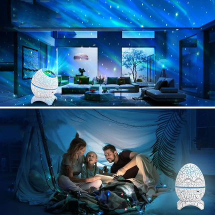 بروجيكتور إضاءة على شكل بيض يعمل بالشحن مع ريموت LED Starry Sky Projector