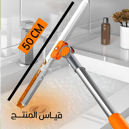 قشاطة سيليكون أرضيات وزجاج قابلة للدوران 180درجة Silicone Ground Scraping Floor Cleaning Household Mop