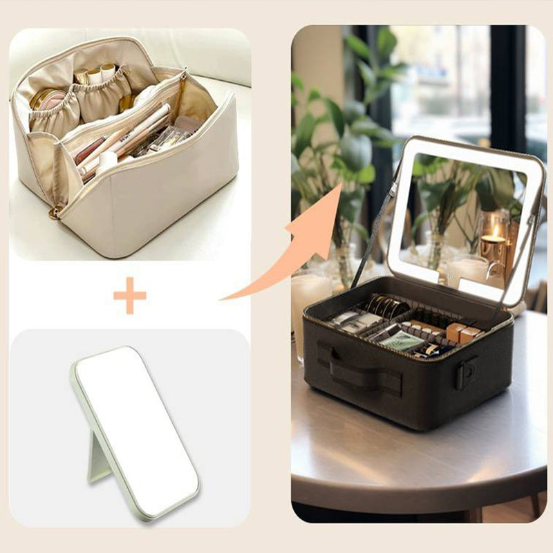 صندوق مكياج بمرآة إضاءة Makeup box with lighted mirror