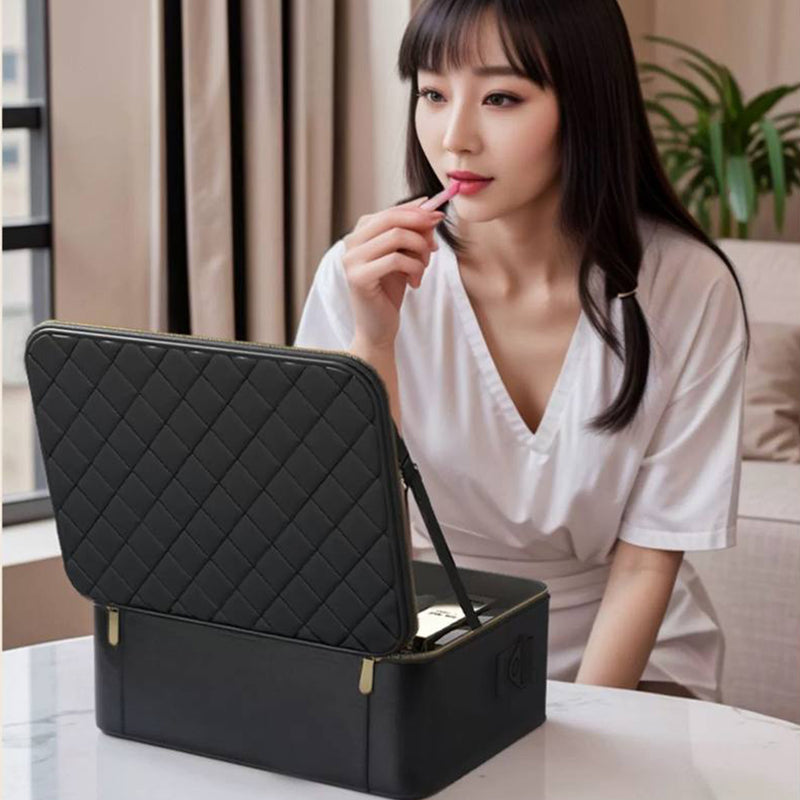 صندوق مكياج بمرآة إضاءة Makeup box with lighted mirror