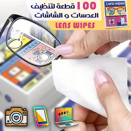 100 قطعة لتنظيف العدسات والشاشات