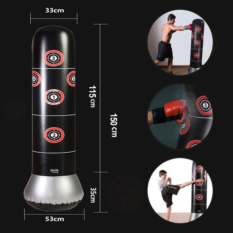 ستاند ملاكمة للكبار والصغار Inflatable Punching Bag PVC Boxing Adult Kids Tumbler