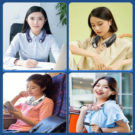 مروحة رقبة مع إضاءة ملونة  تعمل بالشحن AirWave NeckChill