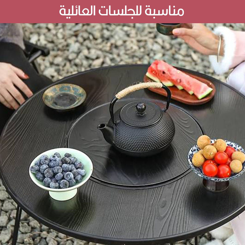 طاوله خشبية بمنقل شواء  Wooden Barbecue Table