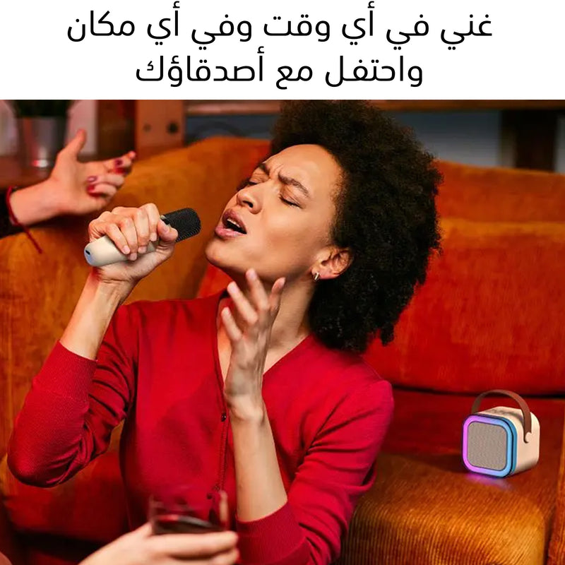 سماعة سبيكر ومايك كاريوكي بلوتوثK12 Portable Wireless Kid Karaoke Bluetooth Speaker
