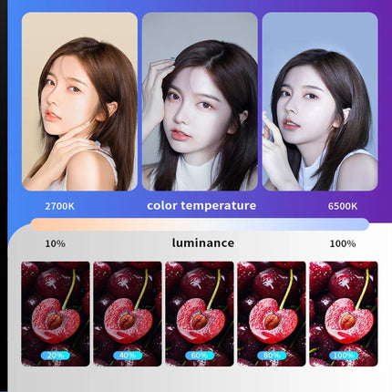 إضاءة تصوير  بألوان RGB تثبت على الكاميرا أو الموبايل أو اللابتوب Pocket Full Light