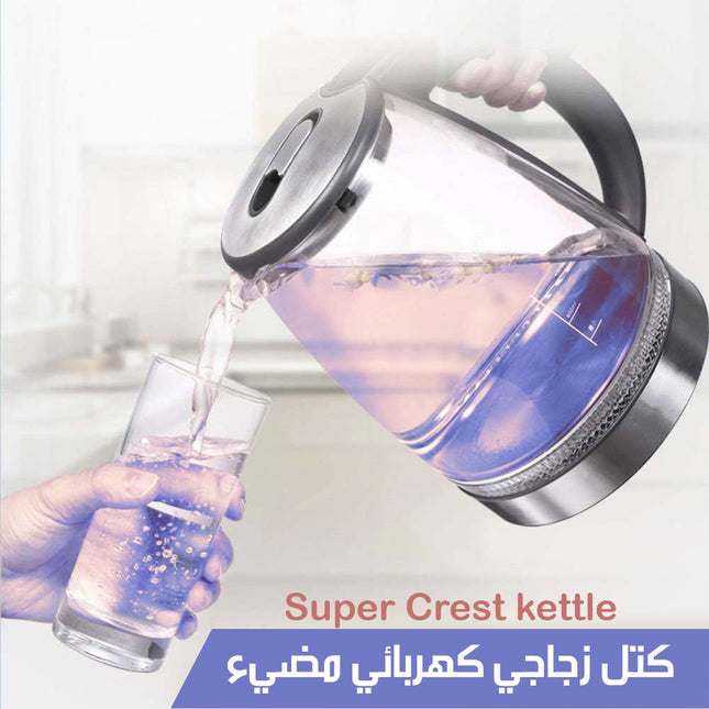 كتل زجاجي كهربائي مضيء super crest