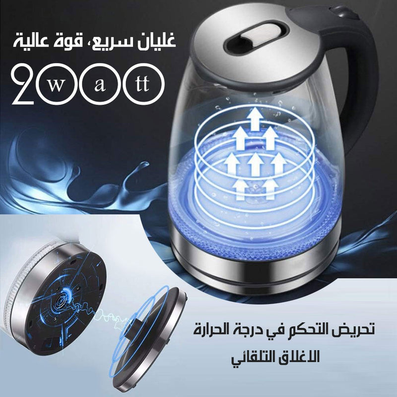 كتل زجاجي كهربائي مضيء super crest