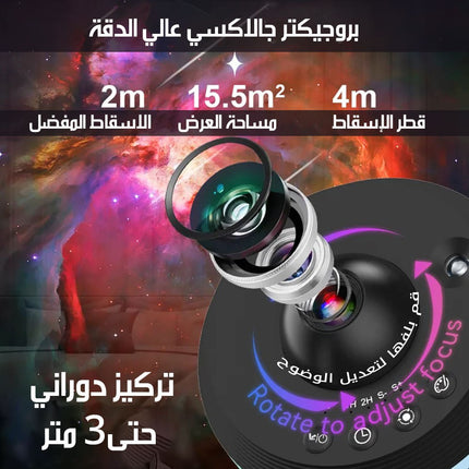 بروجيكتر الفضاء بوضوح عالي + 12شريحة