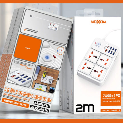 وصلة شحن بمقابس ومداخل Moxom mx-st15 USB