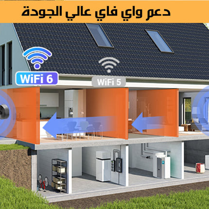 كاميرا مراقبة خارجية ويرليس شحن و شاحن شمسي Smart Home Battery Camera and Solar Panel