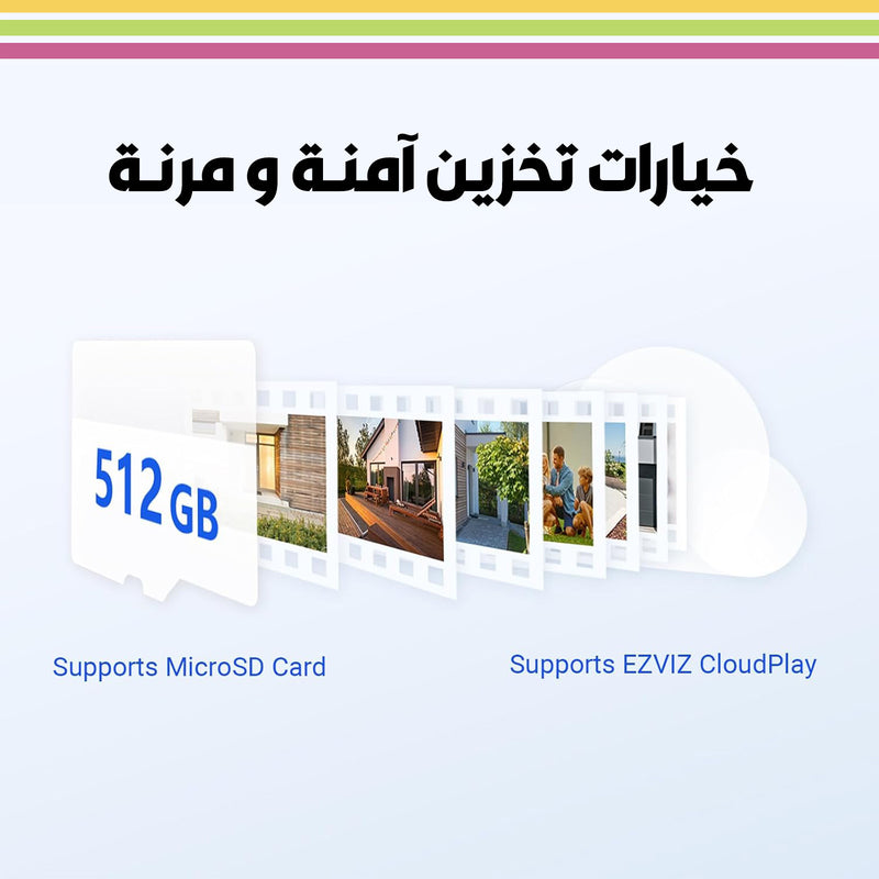 جرس باب لاسلكي بكاميرا عالية الدقة EZVIZ wire free peephole doorbell hp 4