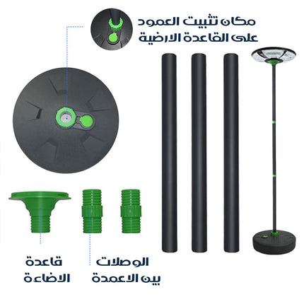 عمود اضاءة (LED) (UFO) شمسية خارجي قابل للنقل UFO PORTABLE OUTDOOR SOLAR LIGHT POLE