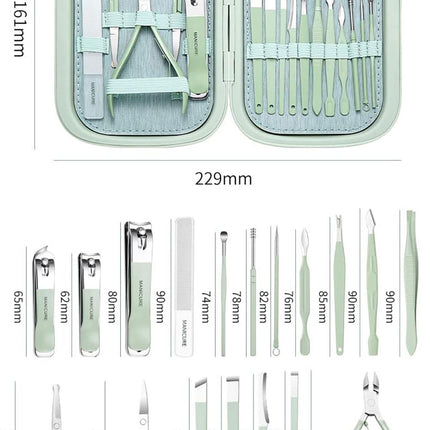 مجموعة تقليم الاظافر بحقيبة أنيقة Nail clipper set with stylish bag