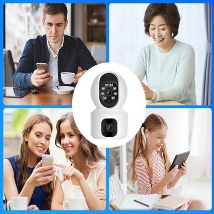 كاميرا 1080P HD ثنائية العدسات لاسلكية Cloud Storage Intelligent Camera