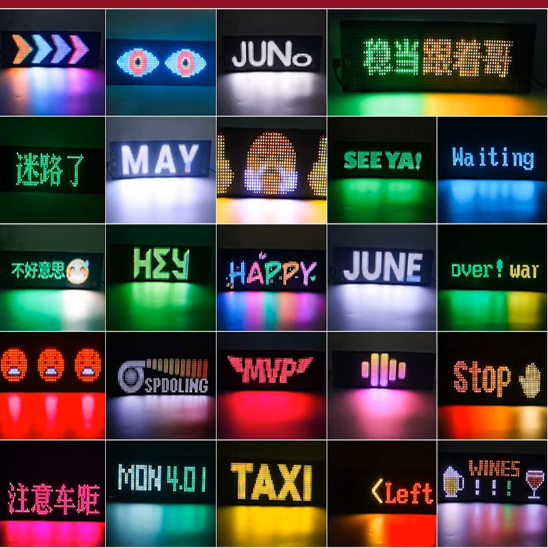لوحة إضاءة ليد للسيارات مع تطبيق ذكي للتحكم Car LED Signage Smart APP Control