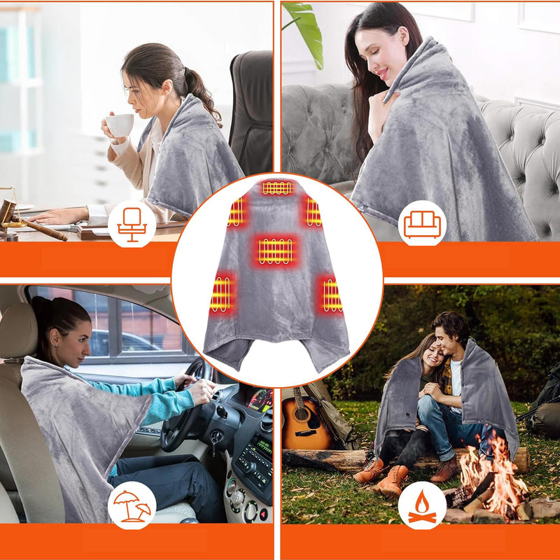بطانية حرام قابل للتدفئة مع باوربانك Heated blanket with power bank