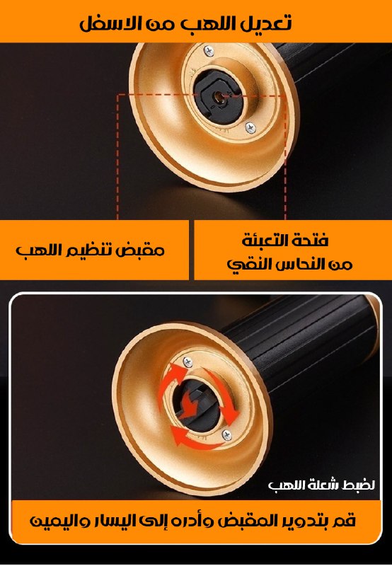 ولاعة وشعلة غاز مضادة للهواء