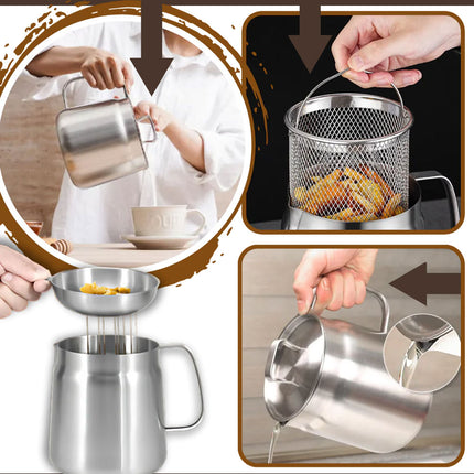 وعاء القلي و السلق الاقتصادي مع فلتر للزيت Frying and Boiling Pot