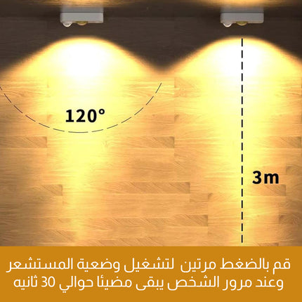 ضوء ليد مستشعر الحركة ليلي قابل لإعادة الشحن LED Motion Sensor Puck Light, Rechargeable