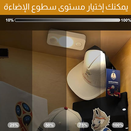 ضوء ليد مستشعر الحركة ليلي قابل لإعادة الشحن LED Motion Sensor Puck Light, Rechargeable