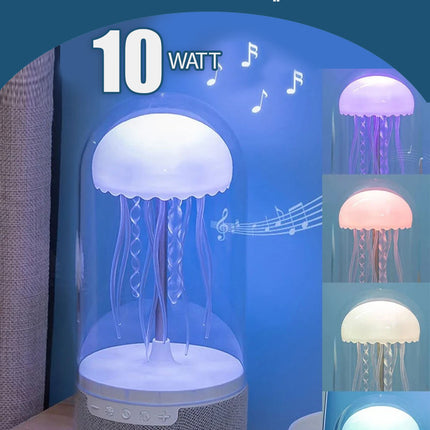 قنديل البحر الراقص سبيكر بلوتوث بإضاءة متغيرة شحنCOLORFUL JELLYFISH LAMP BLUETOOTH SPEAKER