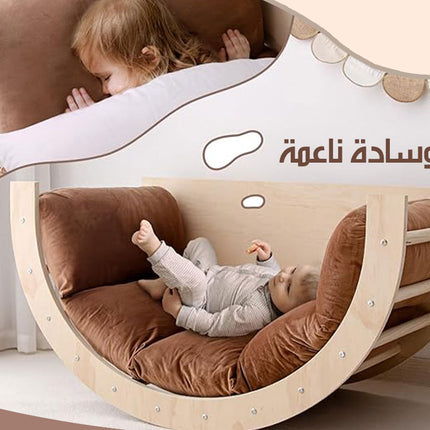 قوس المرح المتعدد الألعاب Wooden Montessori Arch