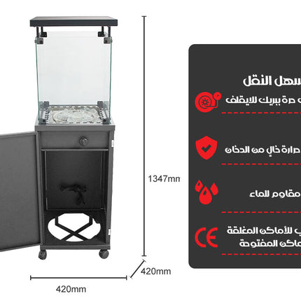 فير بليس(تدفئة) خارجية أو داخلية بالغاز Fireplace external or internal