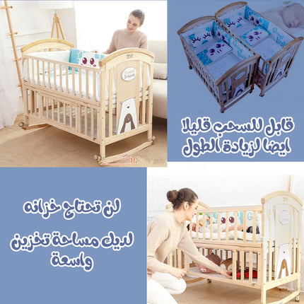 8x1 سرير متعدد الوظائف للمواليد الجدد الى نهاية الطفولة