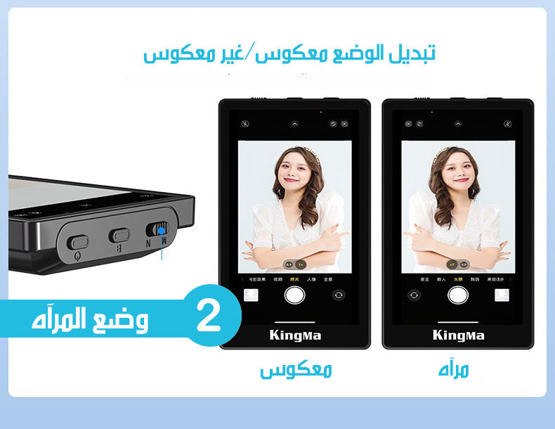 شاشة لمراقبة الكاميرا الخلفية للموبايل بقاعدة مغناطيسية تلتصق بالموبايل VLOGSCREEN GAUGE DISPLAY